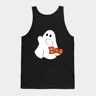 Halloween Cute Little Ghost Saying Boo Tank Top